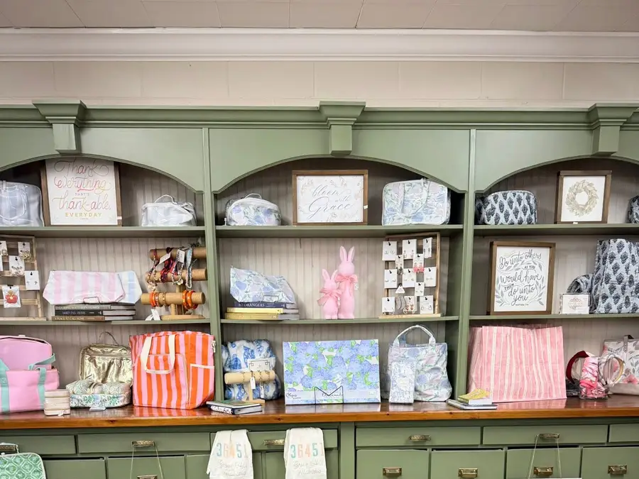 Jewelry and special occasion items on display in the City Drugs gift shop